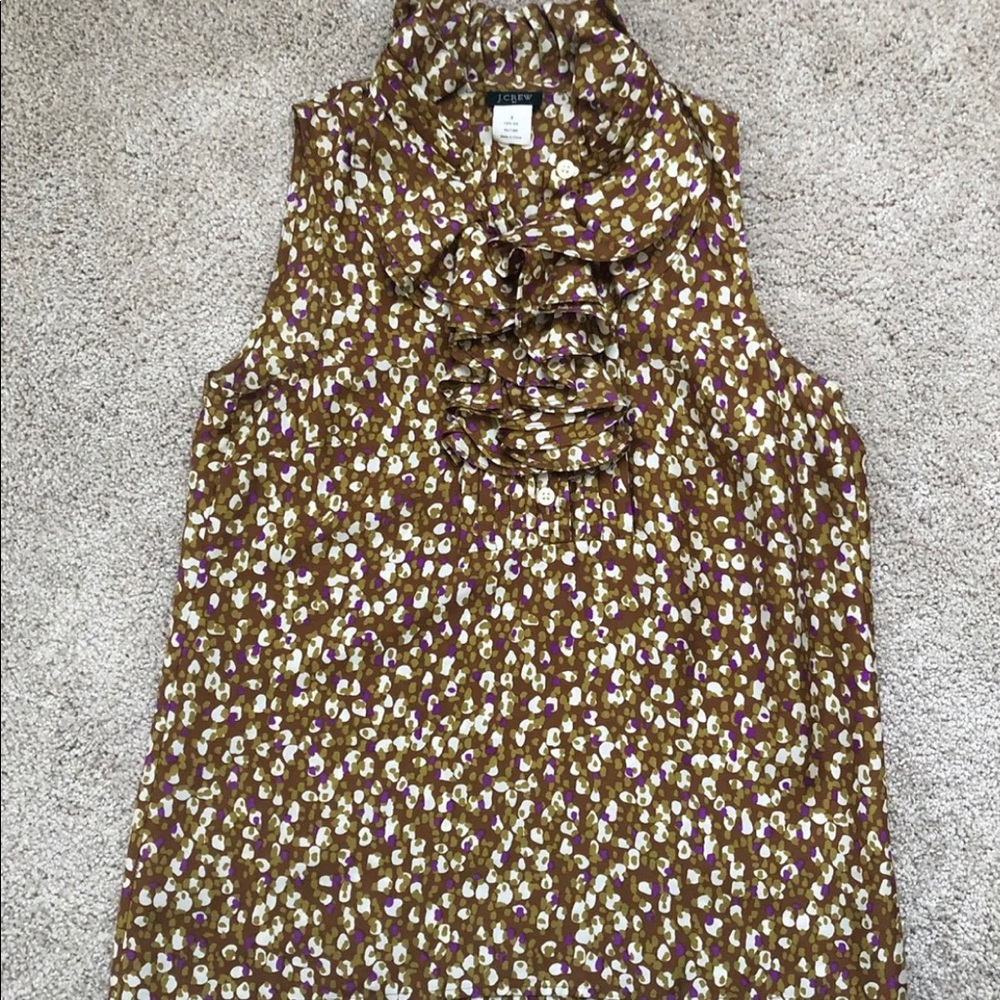 J crew ruffle top tank size 2 ~ small